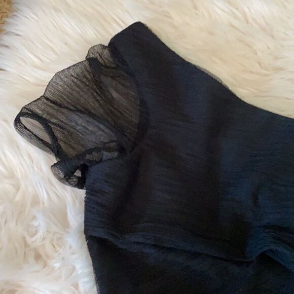 BCBGEneration | Black/Blue One Shoulder Cocktail Mini Dress Large Bow NWT | 4 - Picture 6 of 9